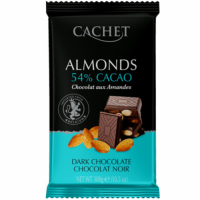 Cachet Almonds (54% cacao) Шоколад чорний - 300 g